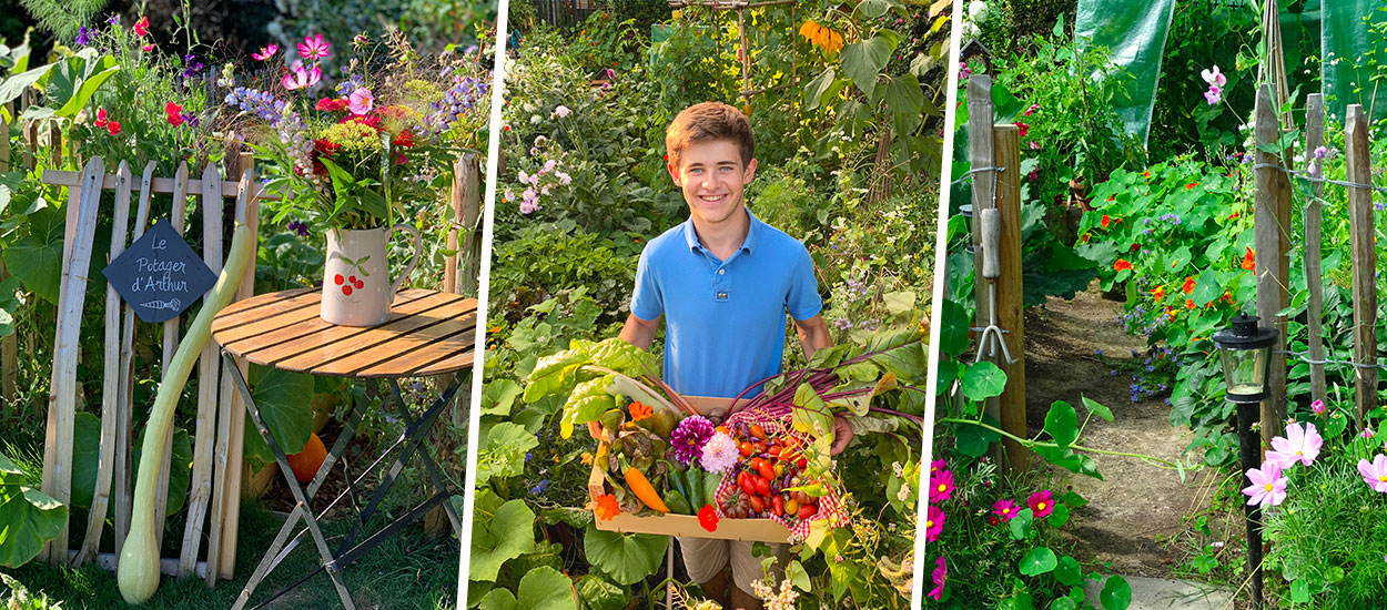 Ce jeune passionné a créé un potager de seulement 15m² et sa récolte est abondante