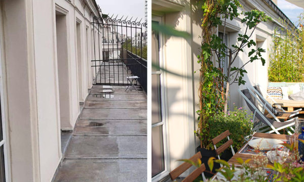 Elle a aménagé son balcon en un véritable petit paradis vert