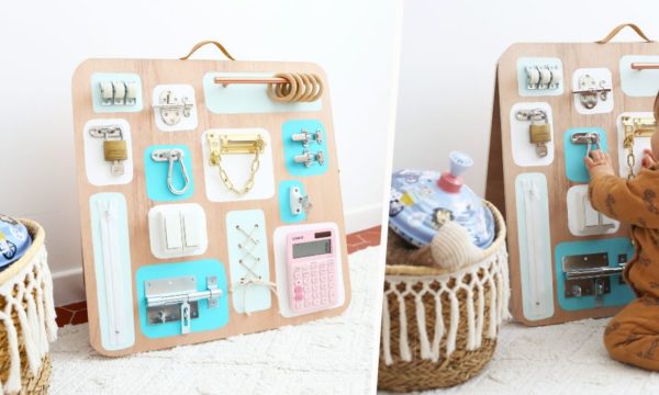 Tutoriel pour créer facilement un busy board fait maison pour bébé