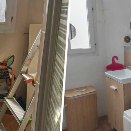 Avant / Après : Cette locataire a rénové sa salle de bains attaquée par la moisissure... seule !