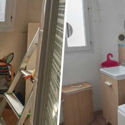 Avant / Après : Cette locataire a rénové sa salle de bains attaquée par la moisissure... seule !