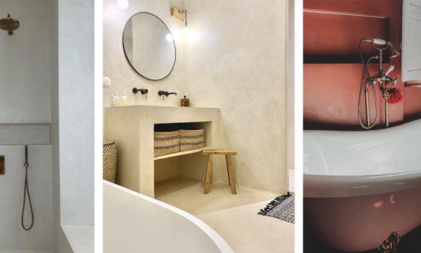 Tendance béton ciré : 6 inspirations de salles de bains pour se lancer