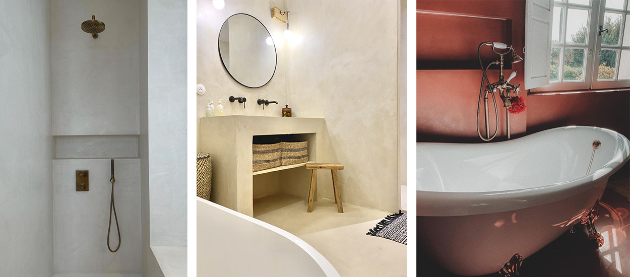 Tendance béton ciré : 6 inspirations de salles de bains pour se lancer