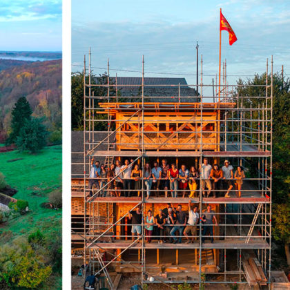 Un domaine en ruines rénové avec des matériaux locaux et de la low tech en Normandie