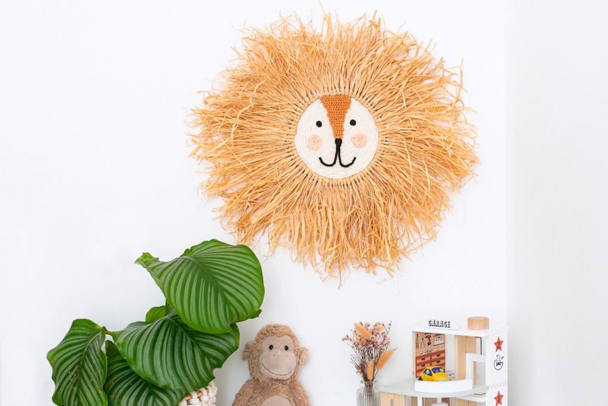 Fabriquer un miroir pour enfant « Tête de lion »