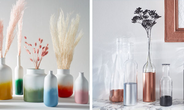 Peinture aérosol : Transformez vos vieux contenants en déco !
