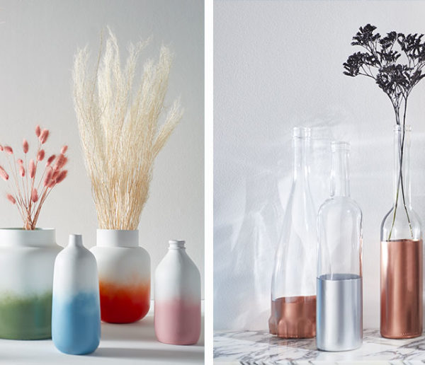 Peinture aérosol : Transformez vos vieux contenants en déco !