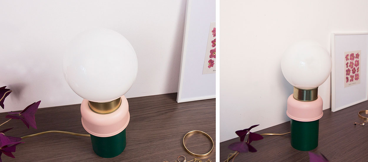 Tuto : Réalisez une lampe à poser ludique et colorée dans l'esprit Bauhaus