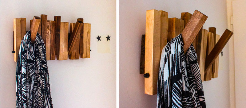 DIY : Comment fabriquer un joli porte-manteaux en bois repliable