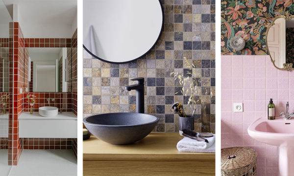 7 inspirations de carreaux de couleurs tendance et rétro pour la salle de bains