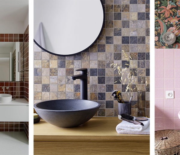 7 inspirations de carreaux de couleurs tendance et rétro pour la salle de bains