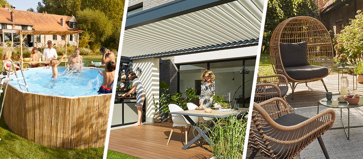 Terrasse, salon d'extérieur, piscine : comment aménager un grand jardin ?