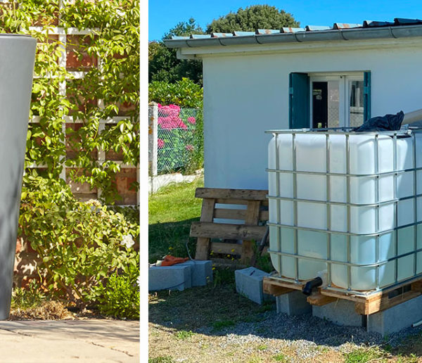 Récupérateur d'eau de pluie design pour votre jardin