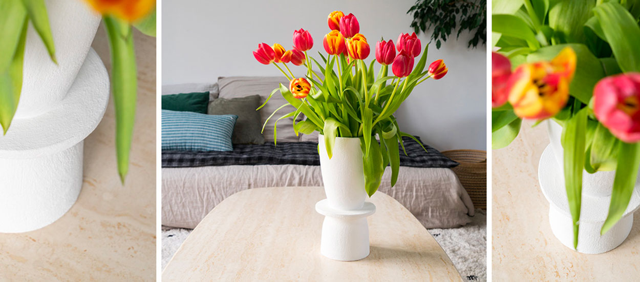 Tuto : Réalisez un vase chic et graphique pour des bouquets printaniers