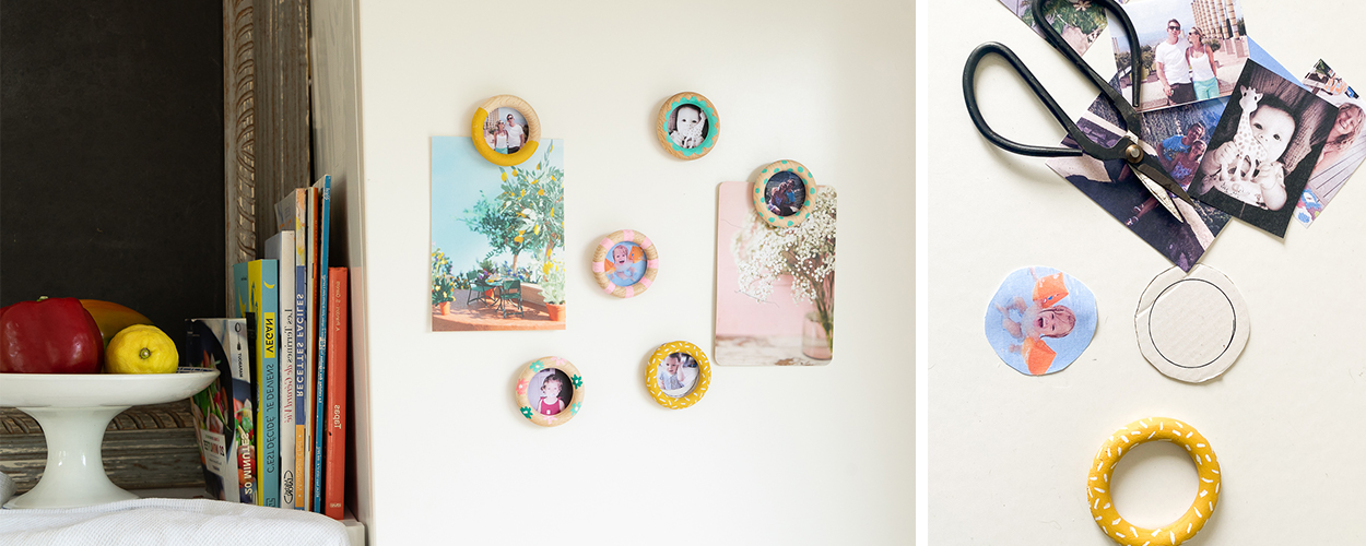 Tuto : Réalisez des porte-photos aimantés avec des anneaux de rideau à offrir pour la fête des mères