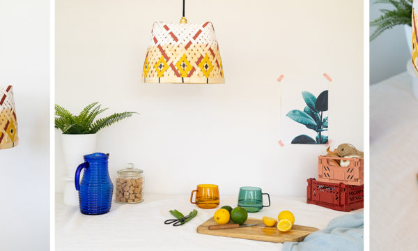 Tuto : Réalisez une jolie suspension ethnique avec un panier en bambou tressé