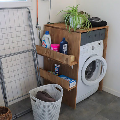 Tuto : Réalisez un meuble de rangement gain de place pour votre lave-linge