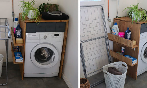 Tuto : Réalisez un meuble de rangement gain de place pour votre lave-linge