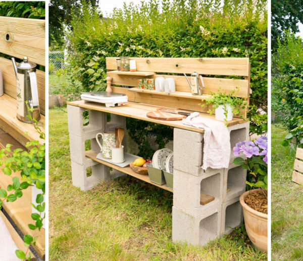 Tuto : Réalisez facilement une cuisine d'été éphémère pour votre jardin