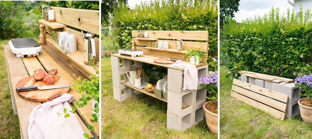 Tuto : Réalisez facilement une cuisine d'été éphémère pour votre jardin