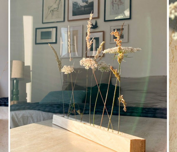 Tuto : Réalisez un joli support en bois minimaliste pour vos fleurs séchées