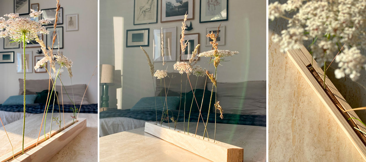 Tuto : Réalisez un joli support en bois minimaliste pour vos fleurs séchées