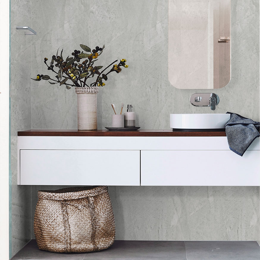 Enduit à la chaux effet marbré Maison Déco Tadelakt gris marbre