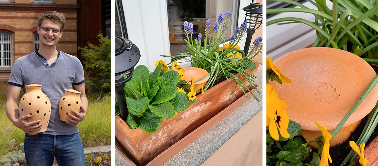 Il a inventé un mini-lombricomposteur pour composter directement dans une jardinière