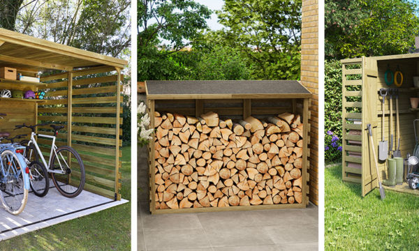 Optez pour les rangements Losino en bois durable pour votre jardin