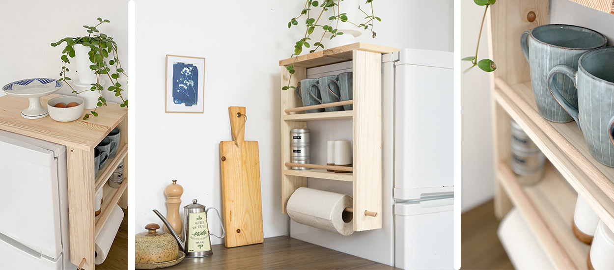 Tuto : Réalisez une étagère gain de place à installer sur un côté de votre frigo