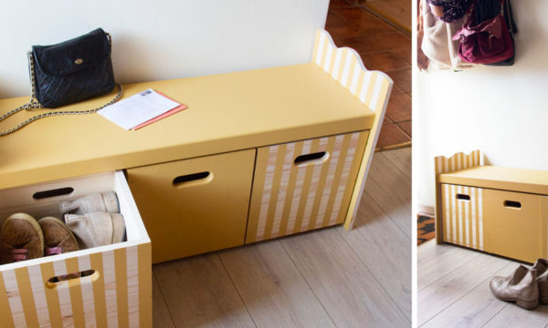 Tuto : Réaliser un banc de rangement personnalisable pour votre entrée