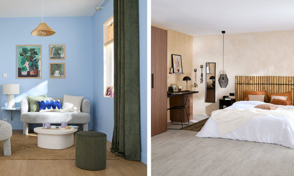 Deux ambiances déco tendance pour l'automne : kaki végétal et esprit bohème