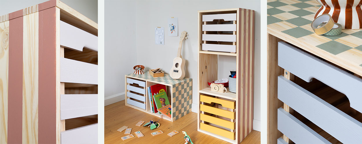 Tuto : Mixxit + peinture = un rangement stylé que les enfants vont adorer