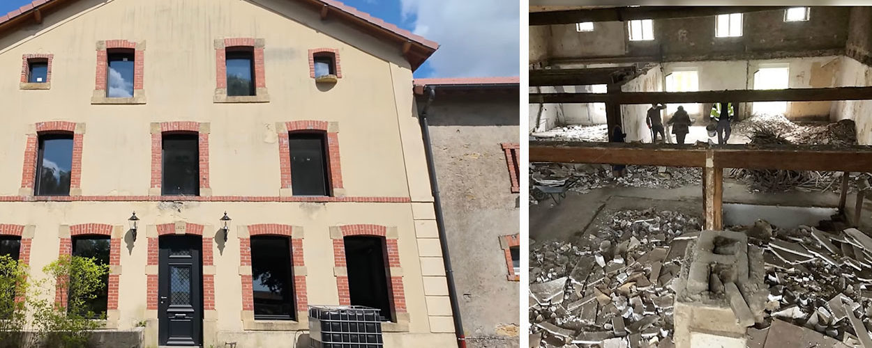 Avant / Après : Ils rénovent une ferme en ruine de 300m²