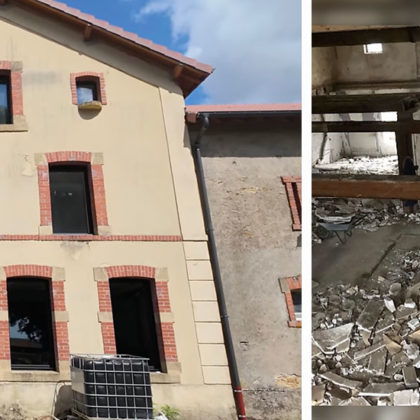 Avant / Après : Ils rénovent une ferme en ruine de 300m²