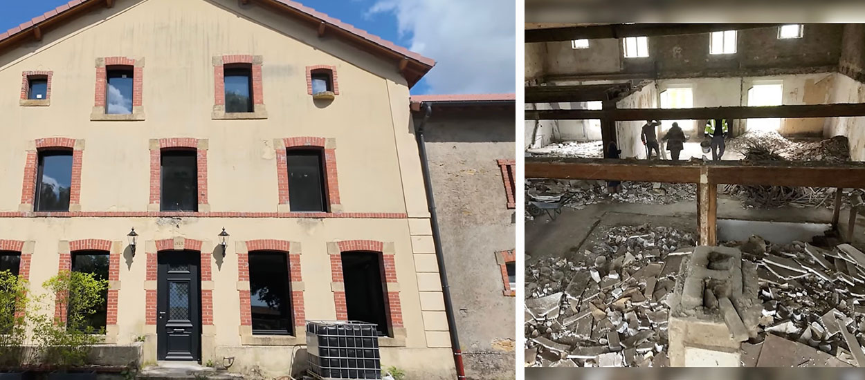 Avant / Après : Ils rénovent une ferme en ruine de 300m²