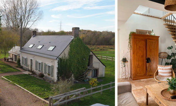 Avant / Après : une vieille ferme rénovée avec du mobilier chiné et fait maison